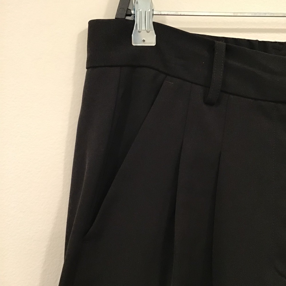 French Connection Pleated Trousers Women Med Black NWT High Waist Office Corp - Picture 4 of 15